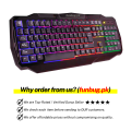 FunBug Waterproof RGB Gaming Keyboard in Mechanical Feeling   Backlight Gaming Key Board in Low Price for Pubg Mobile Laptop PC Computer Game - Black Color. 