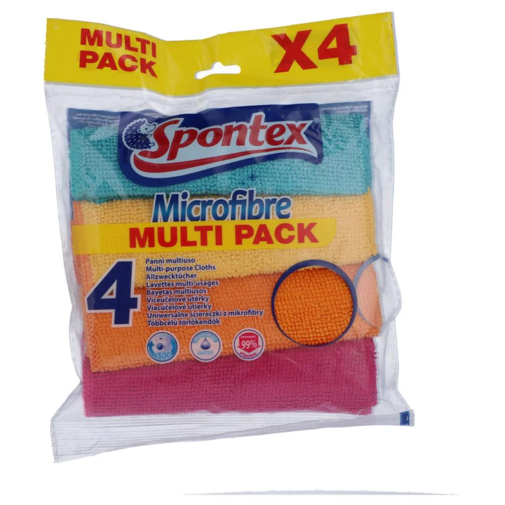 Pack Spontex SPONTEX MICROFIBER CLOTH X 4 | Daraz.pk