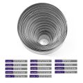 Round Cookie Cutter Set Stainless Steel 14Pcs. 