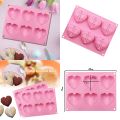 3D Diamond Love Heart Shape Silicone Molds for Baking. 