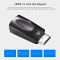 HDMI Male To VGA 15 Pin Female Adapter Audio Video Converter HD 1080P For PC Laptop TV Box Computer Display. 