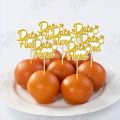 Pack of 12 Date Fixed Mithai Cupcake Toppers, Digital print 2.5 inches mini Toppers, Perfect for Engagement & Wedding Party Celebration. 