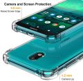 For Nokia 1.3 Back Cover Shockproof Transparent Soft TPU Silicone Protector Phone Case with Shock Absorption Bumper Corners. 