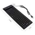 Foldable Silicone Keyboard, USB Wired 85 Keys Waterproof Rollup Silent Typing Soft Touch Keyboard for PC Notebook Laptop. 