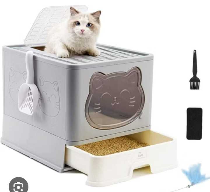 Litter Box large Fully Covered - Free Scoop