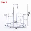 Glass Stand Holder stainless steel Cup Drying Rack Shelf Bottle Cup Hanging Drainer Upside-Down Cup Drain Rack Water Glasses Hanger Shelf Coffee Tea Drinking Cup Mug Organizer Home Storage Supplier 6 گلاس اسٹینڈ Kitchen Stand Best Qua. 