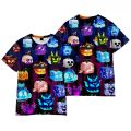 Blox Fruits Short Sleeve T-shirt Children's Wear Print Kawaii Cartoon Birthday Gift For Girls Kids Boys Children's Clothing. 