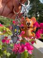 New Trending Imported Quality Tom and Jerry Soft Silicone 3D Cartoon Random style Rubber Keychain Chain Keyring Bag Keyring Ornament Accessories Children's Toys Birthday Gifts for Girls Bag Hanging Accessories / Keychain. 