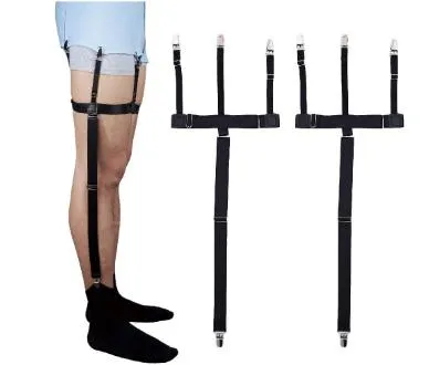 Mens%20Fashion%20Adjustable%20Elastic%20Shirt%20Stays%20Upgraded%20Trident%20Shirt%20Suspenders%20Holders%20Sock%20Garters%20Straps%20Non-slip%20Clamp%20Black%20-%20Image%202