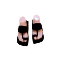 Black Velvet Kolapuri Chappal For Mens Kp-GEKP111. 