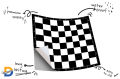 Chess Board Game Sticker 14x14in player board game. 