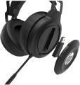 HP - Gaming X1000 Wireless Headphones with USB Dongle, Autonomy up to 20 hours, Virtual Surround 7.1, Padded Earphones and Suspension Headband, Flexible LED Rod Microphone, Red, On-Ear Controls, Black. 