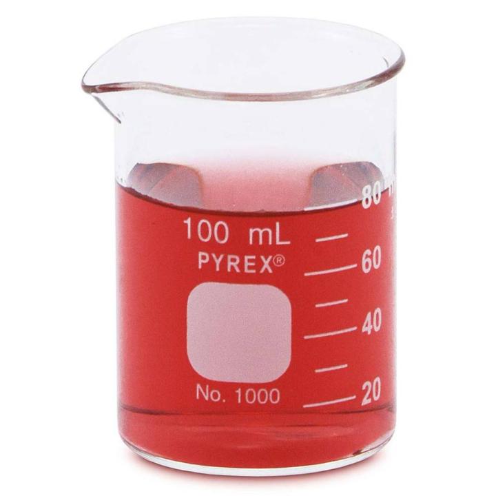 Glass beaker 100ml heat resistance borosilicate