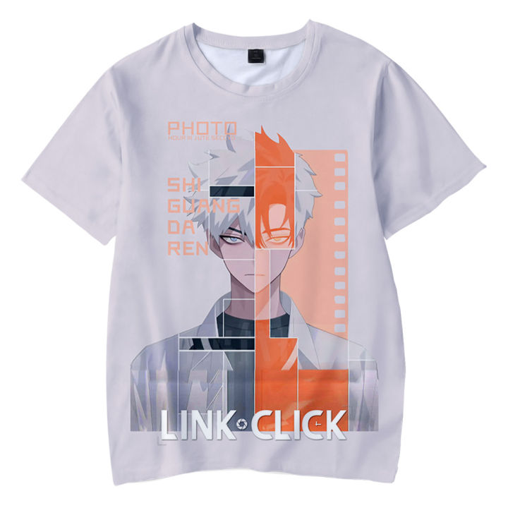 2022 3D link click anime tshirt crewneck short sleeve women men T-shirt free shipping Harajuku streetwear casual style clothes