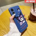 JIUMOO Case For VIVO Y02s Case Cartoon Kuromi Pattern New Square Border Casing Soft Silica Gel Shockproof Phone Cases All Inclusive Camera Lens Protective Cover. 