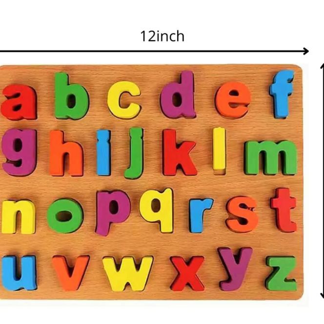 Wooden Alphabet Puzzles Abc Letters Sorting Board Blocks Montessori