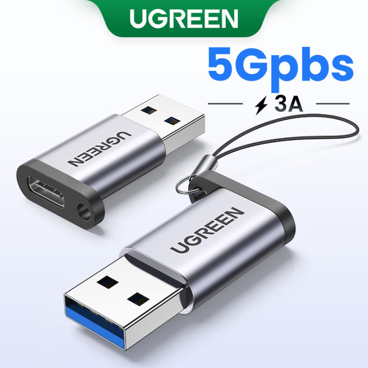 UGREEN USB C Adapter USB A 3.0 Male to USB 3.1 Type C Female Connector Type-c Adapter for Samsung S25 S24 Huawei P40 USB C Hub-Aluminium Shell