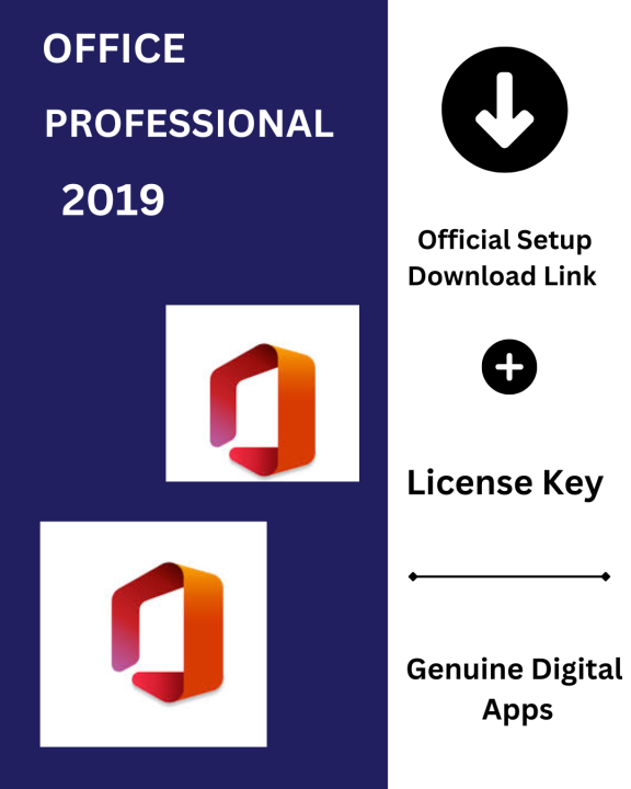 MS Office 2019 Professional Plus For Windows - Lifetime License Key - 1 PC