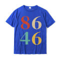 Vintage 86 46 anti Biden shirt funny anti Joe Biden T-shirt camisas print tops & Tees for men Cotton tshirts leisure couples. 