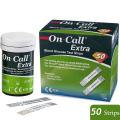 ON CALL EXTRA BLOOD GLUCOSE TEST STRPS 50 STRIPS. 