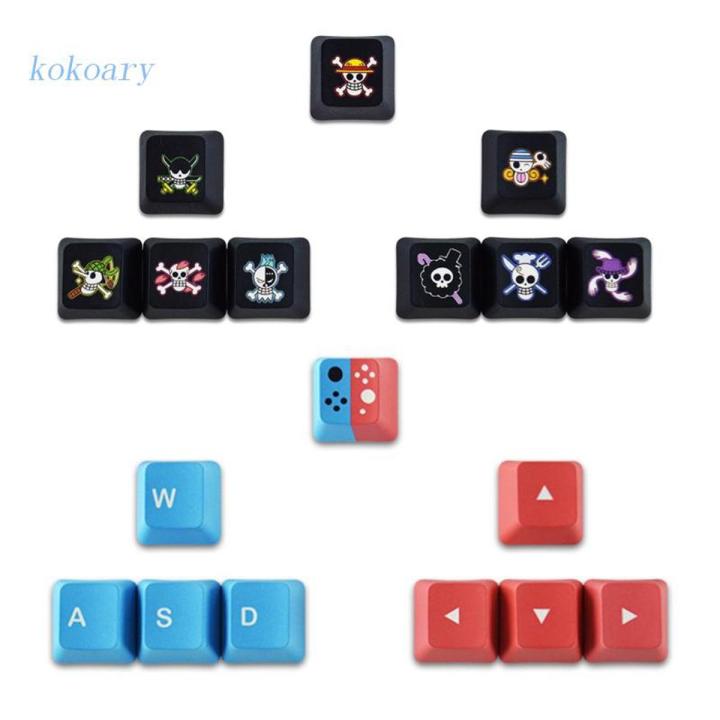 Utak 9 Keys Personalized PBT OEM Keycaps for WASD Direction ESC Keycap Dye Sub Game Console / Pirate Flag Theme
