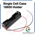 Single Cell Case | 18650 Lithium ion Battery Holder / Container With Wires. 