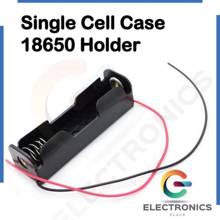 Single Cell Case | 18650 Lithium ion Battery Holder / Container With Wires