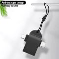 2 In 1 OTG 2in1 OTG Type C Micro USB 3.0 OTG Adapter Connector Converter for Samsung Xiaomi Android Phone Tablet U Disk Card Reader USBC with Key Chain.. 