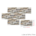 6Pcs 3D Self-Adhesive Wall Sticker 30x15cm Oil Proof Waterproof Brick Stone Imitation Brick Tile Stone Particle Wallpaper Decals. 