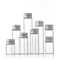 Glass Glass Jars Mini Transparent Bottles Screw Top Portable Screw Top Bottles for Gifts Cosmetics Samples. 
