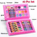 42 Pcs Mix Colour kit/ Box/ Set @ Pencil Crayons and Markers for kids. 