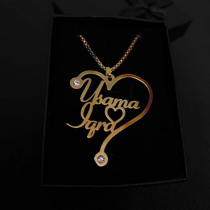 Customized DOUBLE NAME BEAUTIFUL NECKLACE BEST GIFT FOR COUPLES-JEWEL AURA