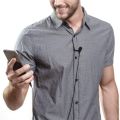 Clip on Microphone, Gyvazla 3.5mm Lavalier Lapel Omnidirectional Condenser Microphone for Phone & Android Smartphones or any other mobile device. 