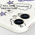 Jizetin for Samsung Galaxy A32 Case Puple Clothing Doraemon Side Design Phone Case Square Edge Pattern Liquid Silicone Cases Full Cover Camera Shockproof Protective Case. 
