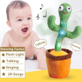 Dancing Cactus with Hat & Muffler - Sings, Talks, Repeats You, 20 Built-in Music Themes & Lights (Rechargeable). 