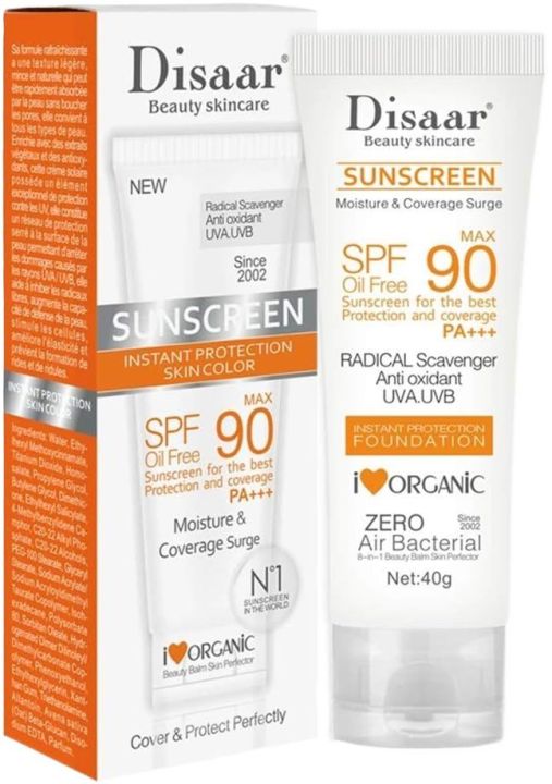 Disaar Skin Care Radical Scanger anti oxidant SPF 90 Oil free Sunscreen Moister cream 40g DS313-2