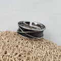 Retro Time Space Goku Black Ring Gothic Open Ring For Men Handmade Unisex Qoddess. 