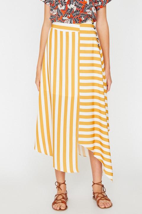 Koton%20Women's%20Yellow%20Striped%20Skirt%209KAF70141OW%20-%20Image%206