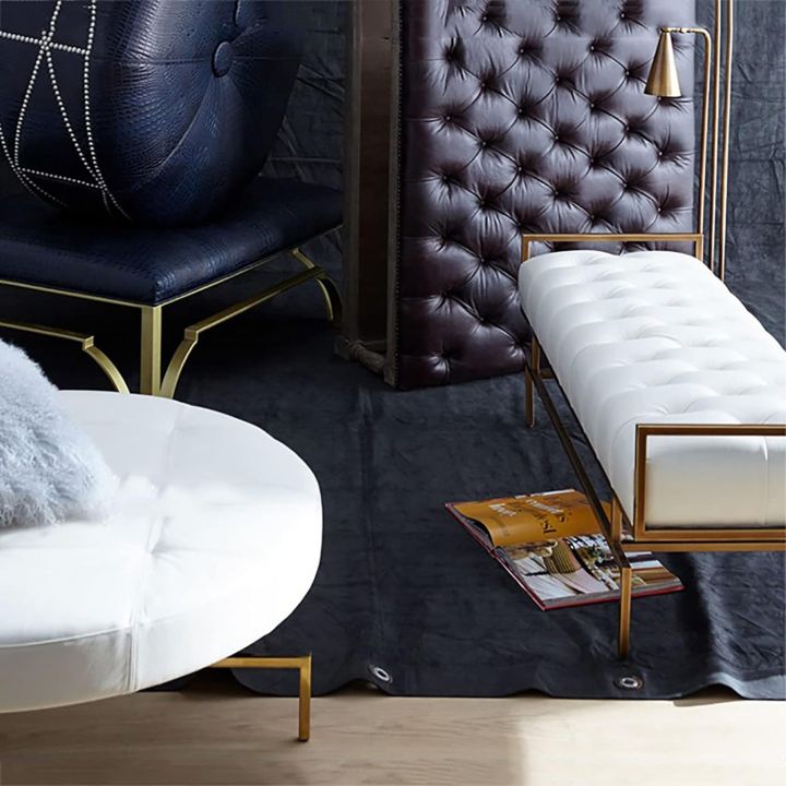 Contemporary%20Entryway%20Shoe%20Bench,%20End%20of%20Bed%20Lounge%20Living%20Room%20Footstool,%20Upholstered%20Accent%20Bench%20with%20Metal%20Base,%20Modern%20Tufted%20Bench-White%20-%20Image%203