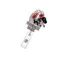 Printable Pattern Heart Badge Stylish Acrylic Material Glitter Powder Id Buckle Heart-Shaped Cartoon Design Work Card Clip for. 