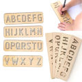 Educational Wood Handwriting Stencil Set | Easy-to-Use Writing Guide for Kids & Preschoolers | Letters & Number Stencils for More Convenient Handling & Tracing | Reusable Boards (Letters). 