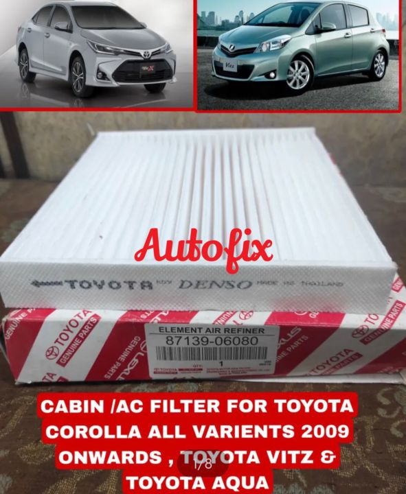 Toyota Corolla X Vitz Belta Platz AC Cabin Filter 01 PC | Daraz.pk