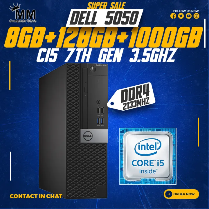 Dell%20Optiplex%205050%20Core%20i5%207Th%20Gen%203.5Ghz%204Core%20+%208GB%20DDR4%20Ram%20+%20128GB%20M.2%20SSD%20+%20320GB,%20500GB,%201000GB%20Hdd%20Desktop%20Computer%20Windows%2010%20Ready%20-%20Image%204