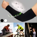 2 Pairs of Arm Sleeves For Men and Women in Black Free Size Fits Thin Legs and Arms. 
