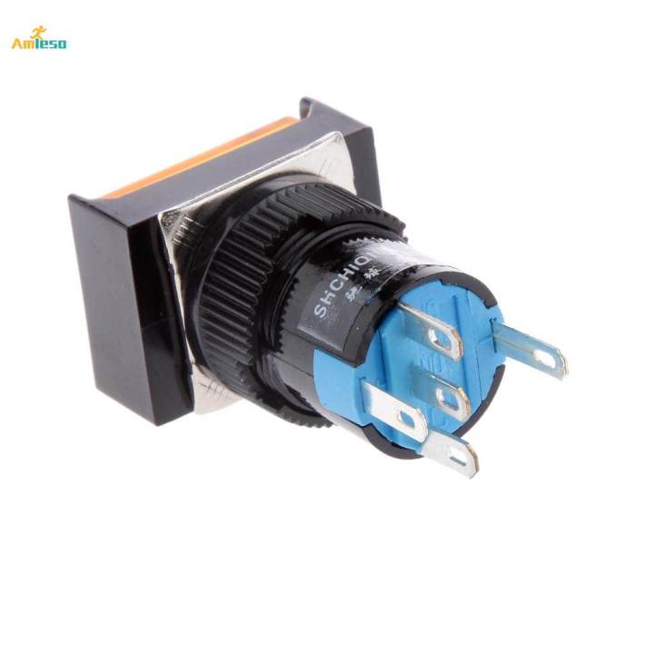 LED Illuminated Momentary Push Button DC 12V Switch for Contactor Yellow