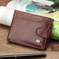New Men Wallets Patchwork Leather Short Male Purse With Coin Pocket Card Holder Trifold Wallet Men Clutch Money Bag. 
