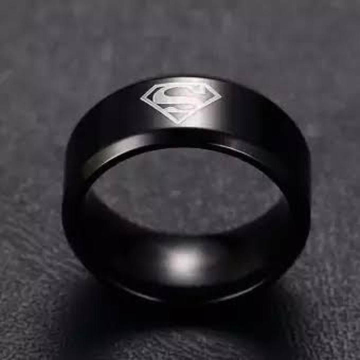 Superman Logo Ring Stainless Steel Comic Rings
