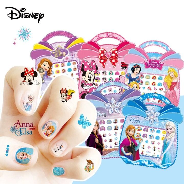 Disney Nail Art Stickers Mickey Mouse Manicure Design Sophia Princess Frozen Cartoon Disney Nail Decals Decoration Gift for Girl