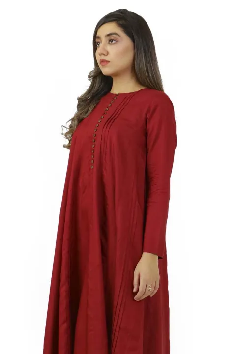 EGO%20Winter%20Collection%202019%20%20Destiny%20%20Maroon%20Viscose%20Kurti%20For%20Women%20-%20Image%204