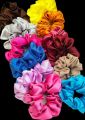 12 pcs Hair Scrunchie silk fabric for hair ties. 